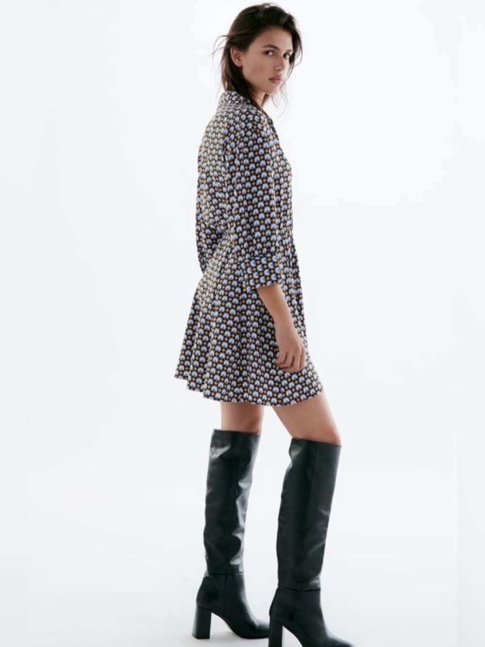 NWT Zara GEOMETRIC PRINT SHIRT
DRESS